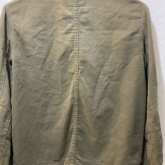 Current Elliott The Batallion Jacket army repair Green Distressed sz 2 - Picture 8 of 14